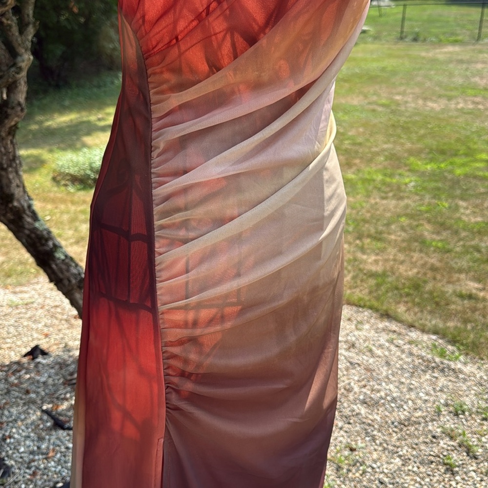 Pull & bear one shoulder ombre maxi dress - Picture 5 of 6